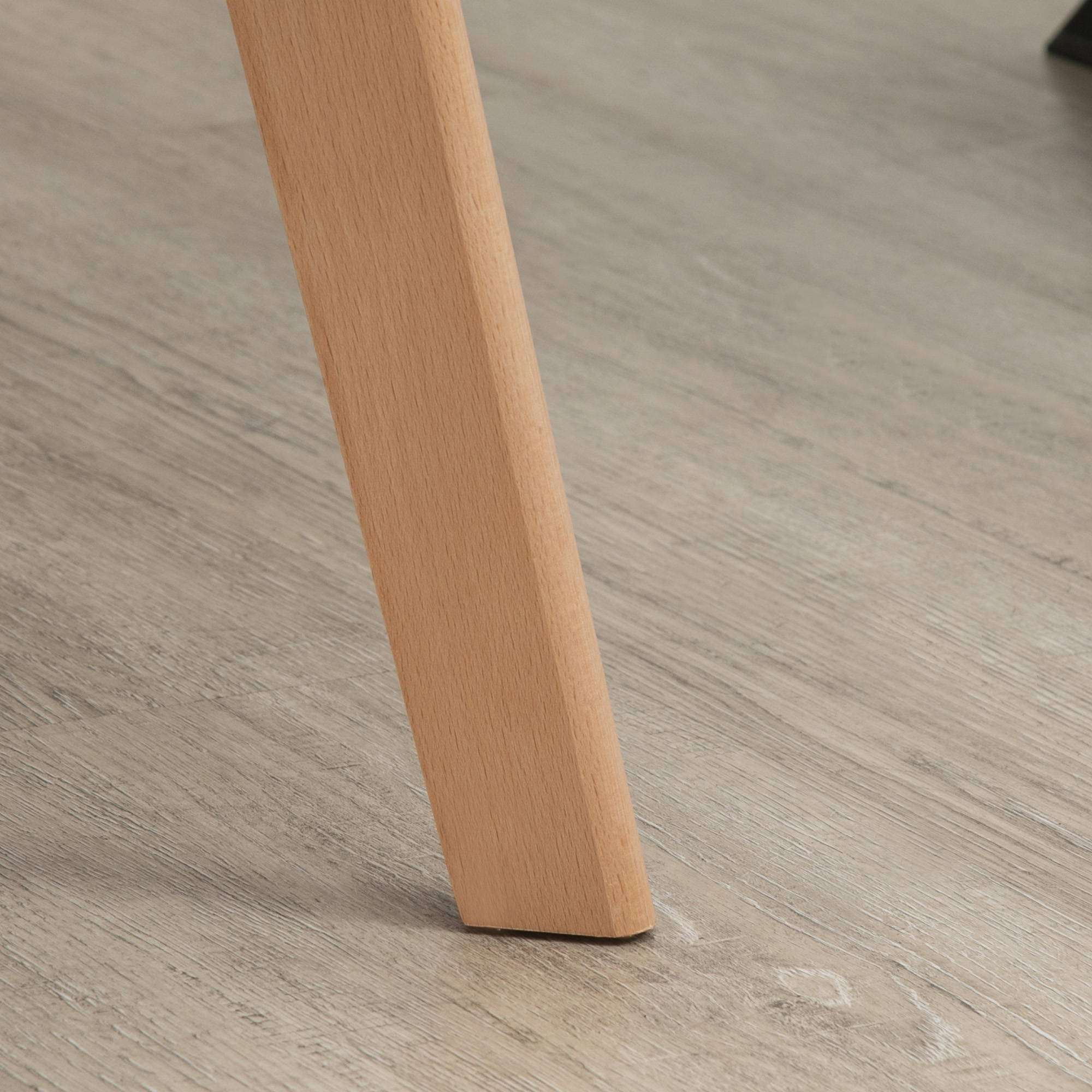 Esszimmerstühle, 2er-Set, modernes Design, Samtoptik, Kautschukbaumholz, 54x57x80 cm, Schwarz