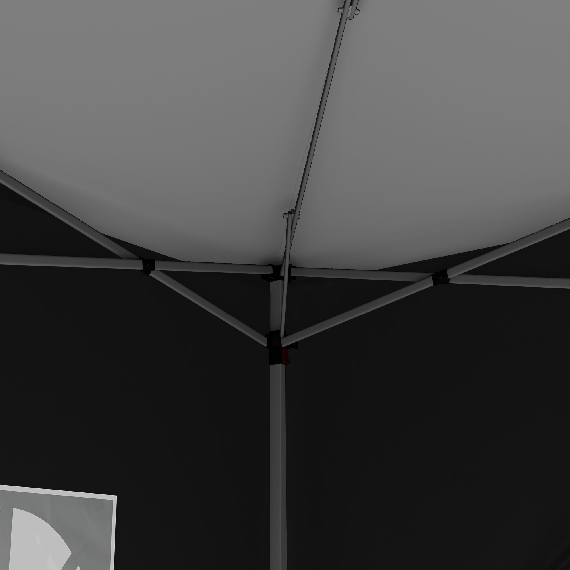 3 x 3 m Pavillon mit 4 Seitenwänden, Fenster, Festzelt mit UV-Schutz, Gartenzelt inkl, Tragetasche, Stahl, Schwarz