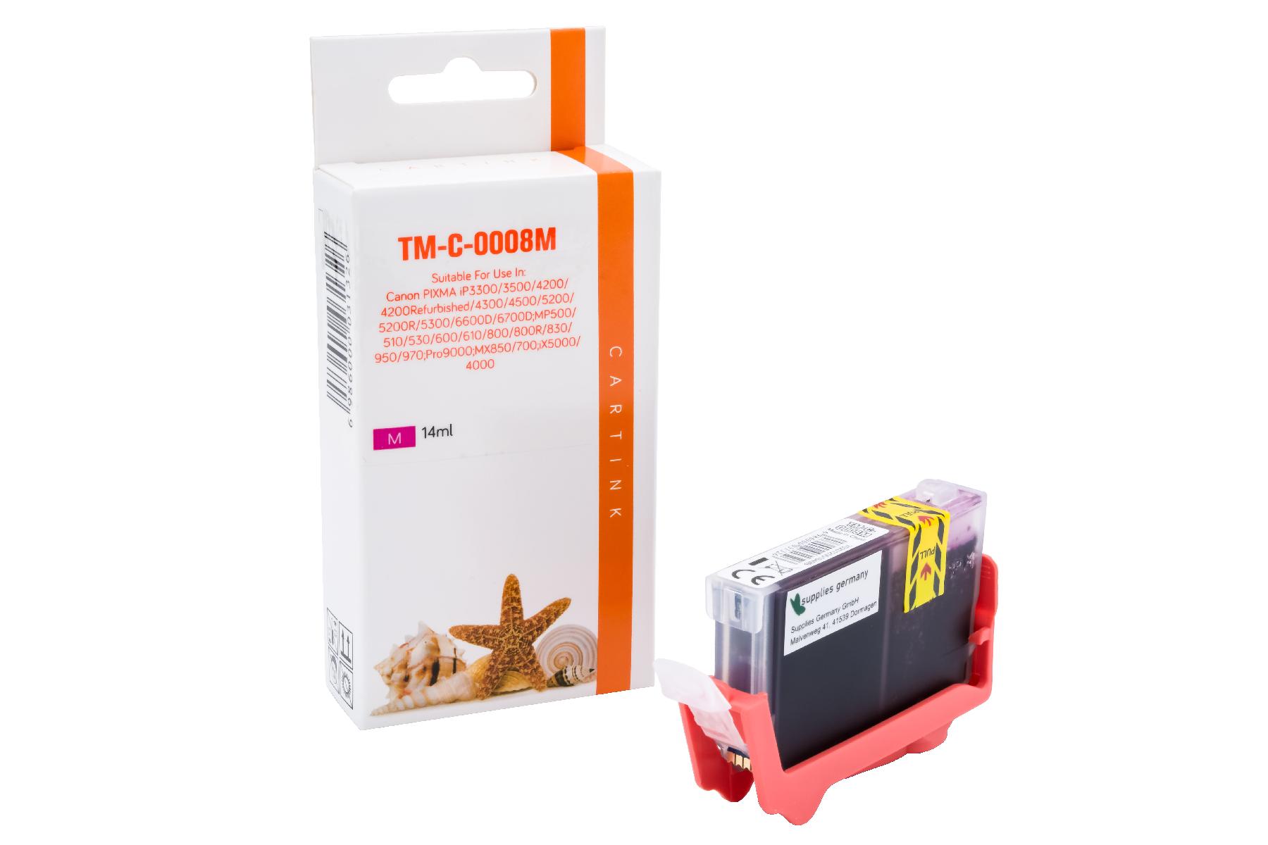 CLI8M alternativ Seestern Tinte magenta für Canon / 0622B001 / 14ml / mit Chip