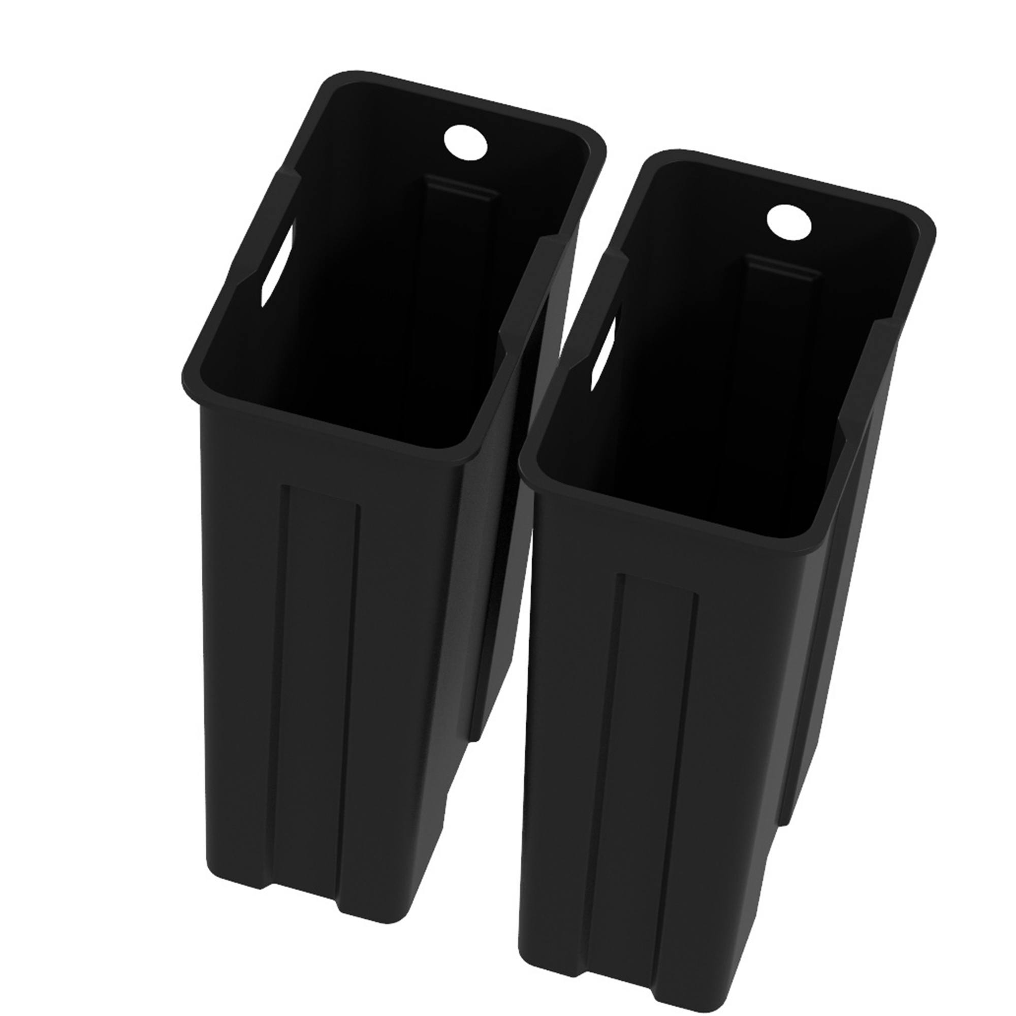 2 x 20 L Doppelmülleimer, Pedalöffnung, leicht zu reinigen, Edelstahl, Kunststoff, Silber