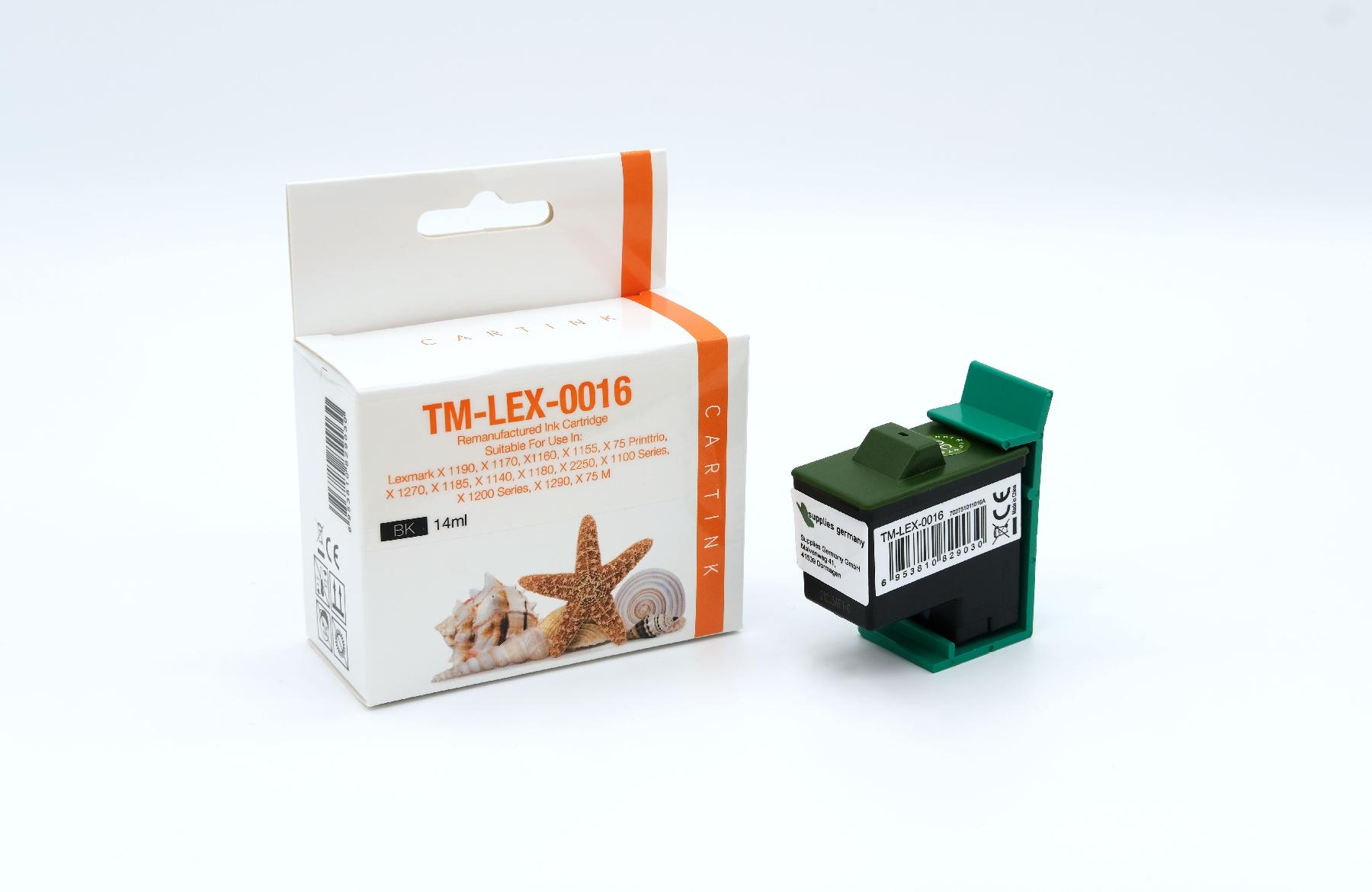 0016 Refill Tinte black Lexmark / 10N0016 / 14ml 0016 Refill Tinte black Lexmark / 10N0016 / 14ml