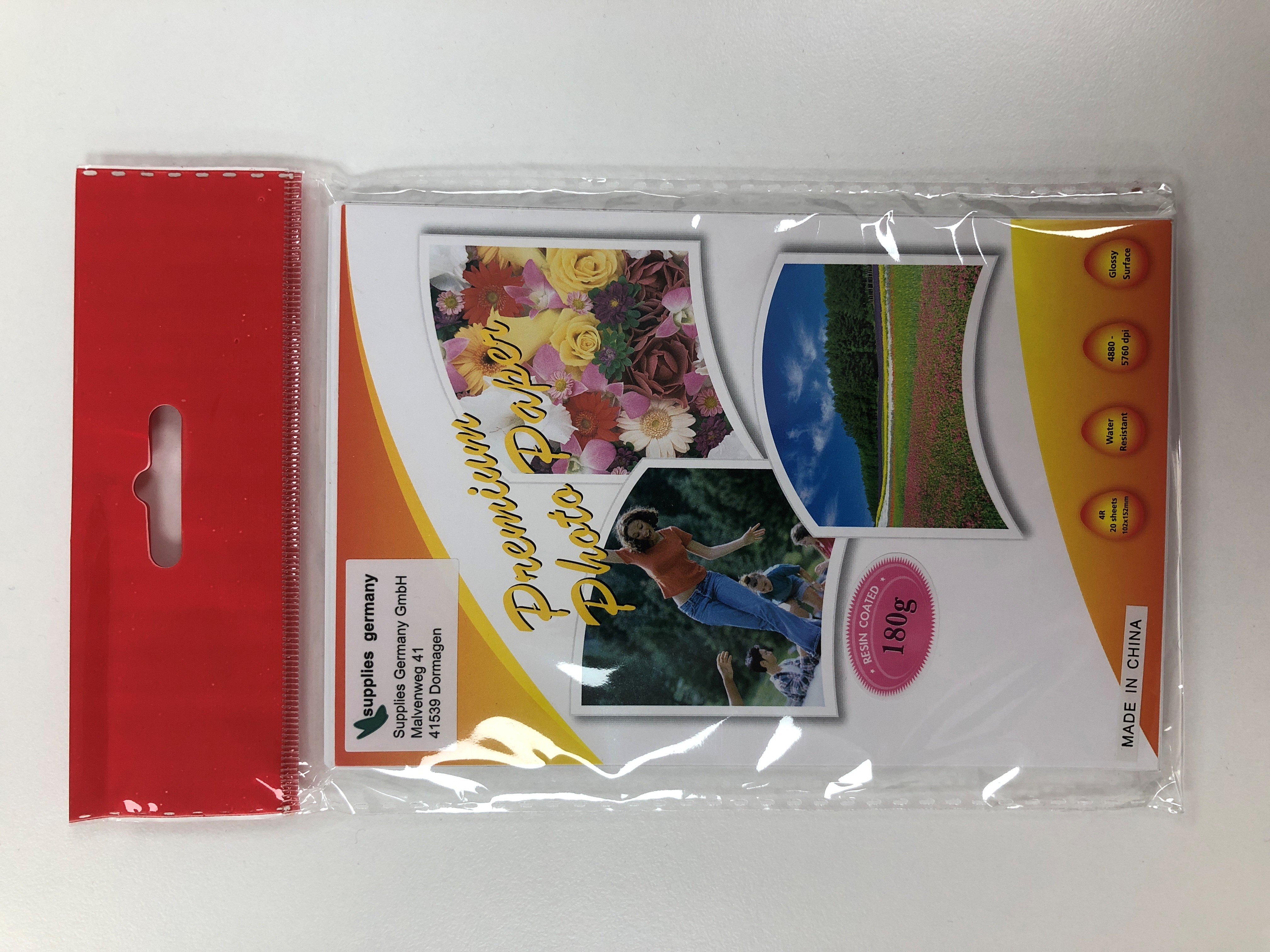 Fotopapier, 10x15cm, 180g/qm, einseitg, 20 Blatt Fotopapier, 10x15cm, 180g/qm, einseitg, 20 Blatt