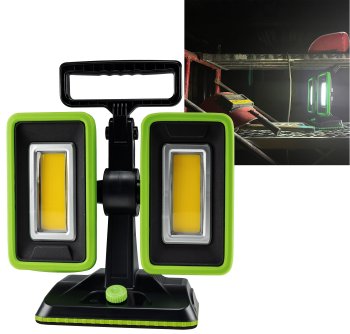 LED Baustrahler mit Akku "BSA-60 duo", 2x30W, 5600lm, 4500K / neutralweiß