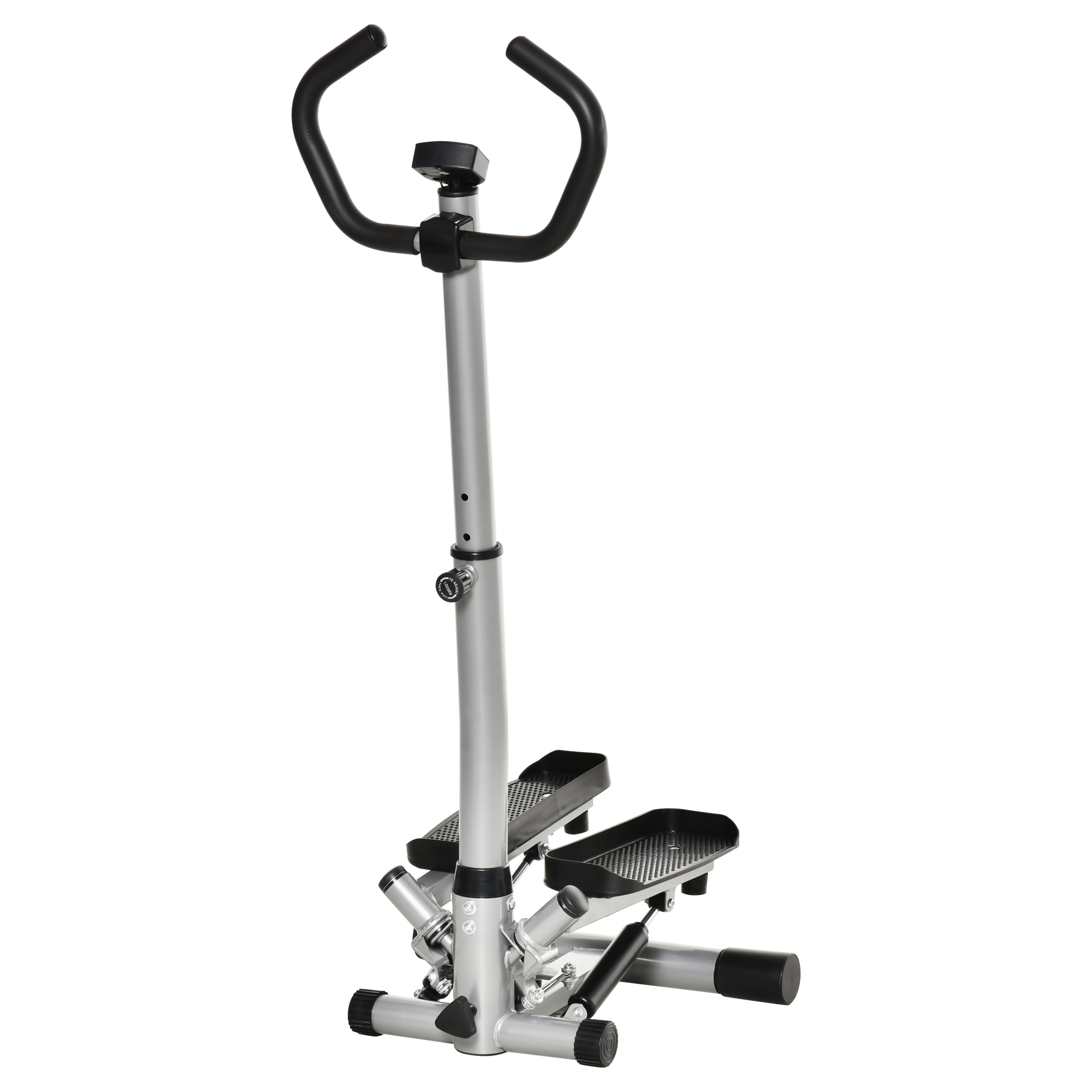 Stepper Heimtrainer für Zuhause mit LCD-Bildschirm einstellbare Geschwindigkeit Metall ABS 55 x 53 x 118-128 cm