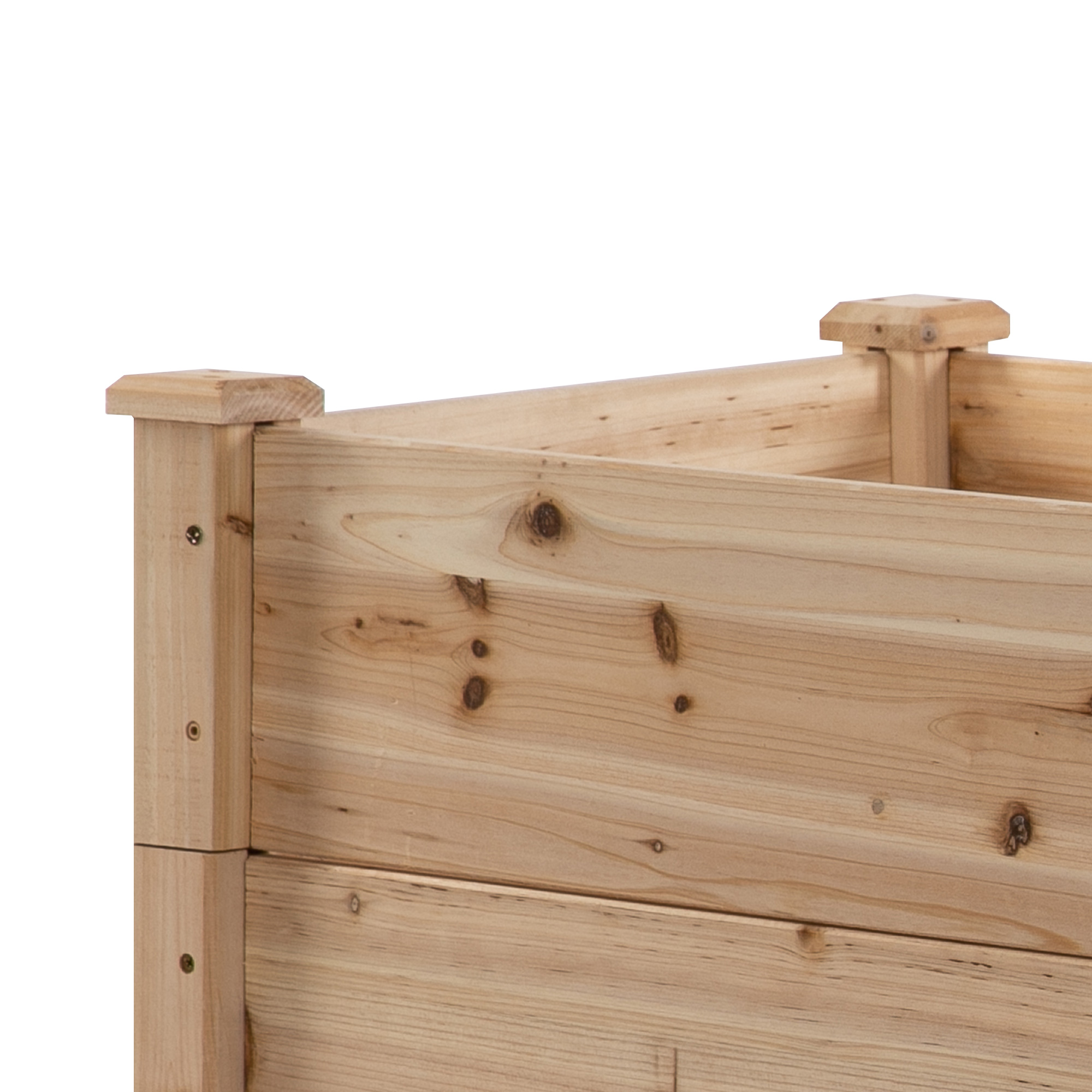 Hochbeet 3-stufige Gartenbeet Pflanzenbeet  Kräuterbeet Blumentreppe für Balkon Garten Natur Tannenholz 120 x 120 x 56 cm