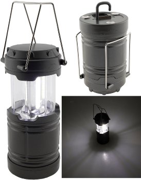 LED Camping Laterne "CL-B3", 300lm, Batteriebetrieb, ØxH 85x135mm