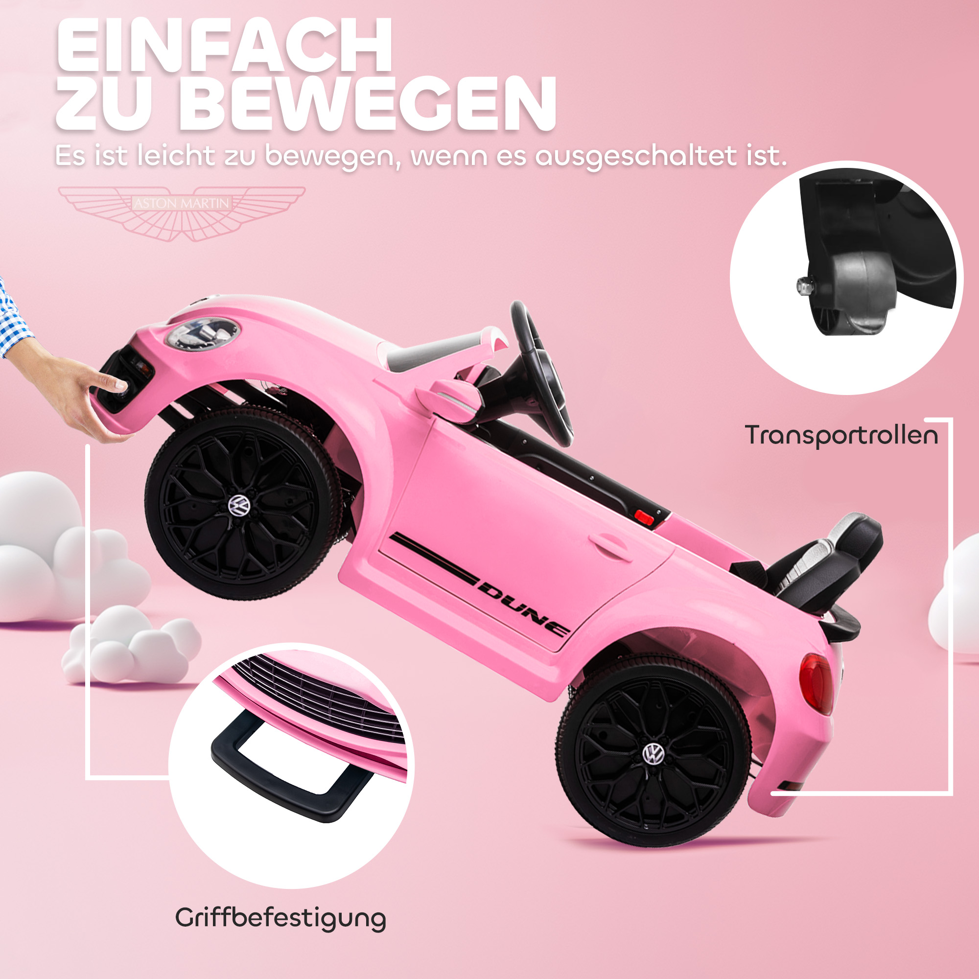 Kinderfahrzeug VW Käfer, rosa