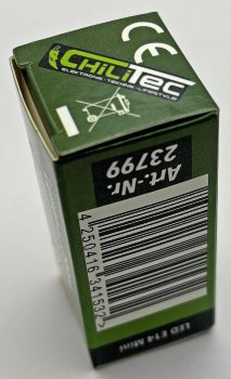 LED Lampe E14 Mini, 23x51mm, 4W, 399lm, 3000K,120°, warmweiß