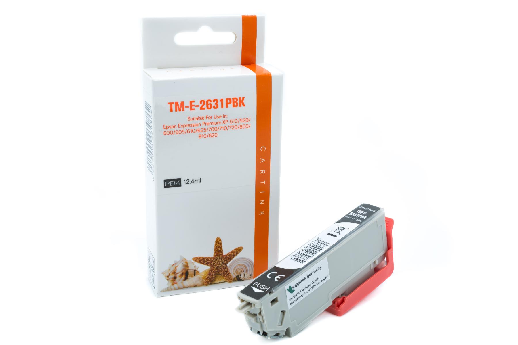 T2631XL alternativ Seestern Tinte Photo schwarz / C13T26314010 / 12,4ml