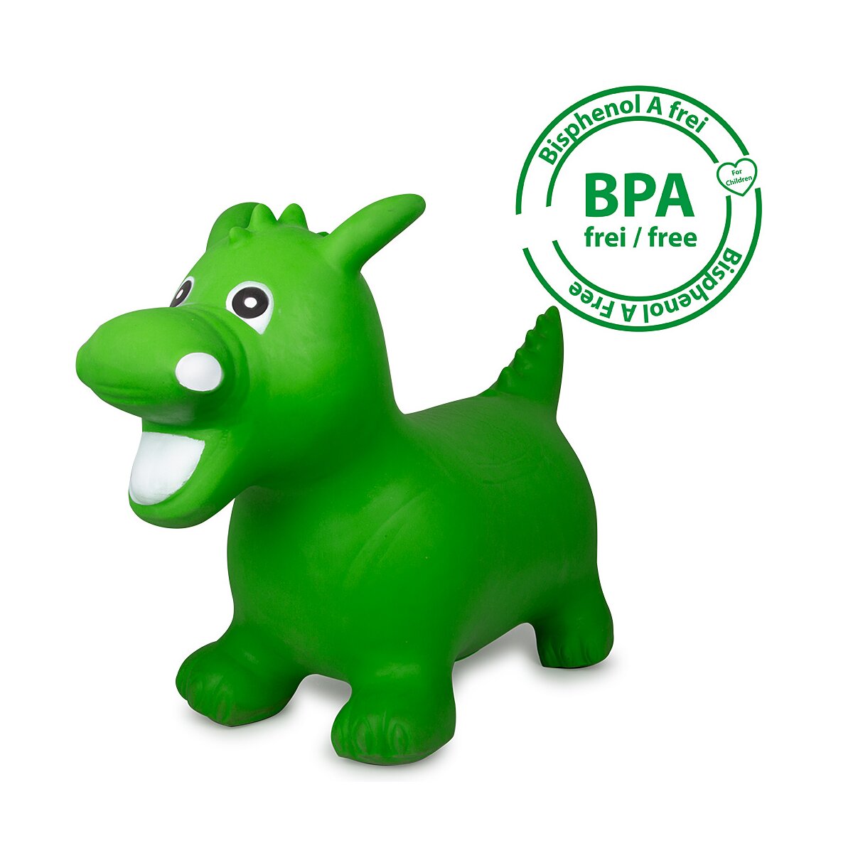 Hüpftier Drache HoppyDoo grün mit Pumpe