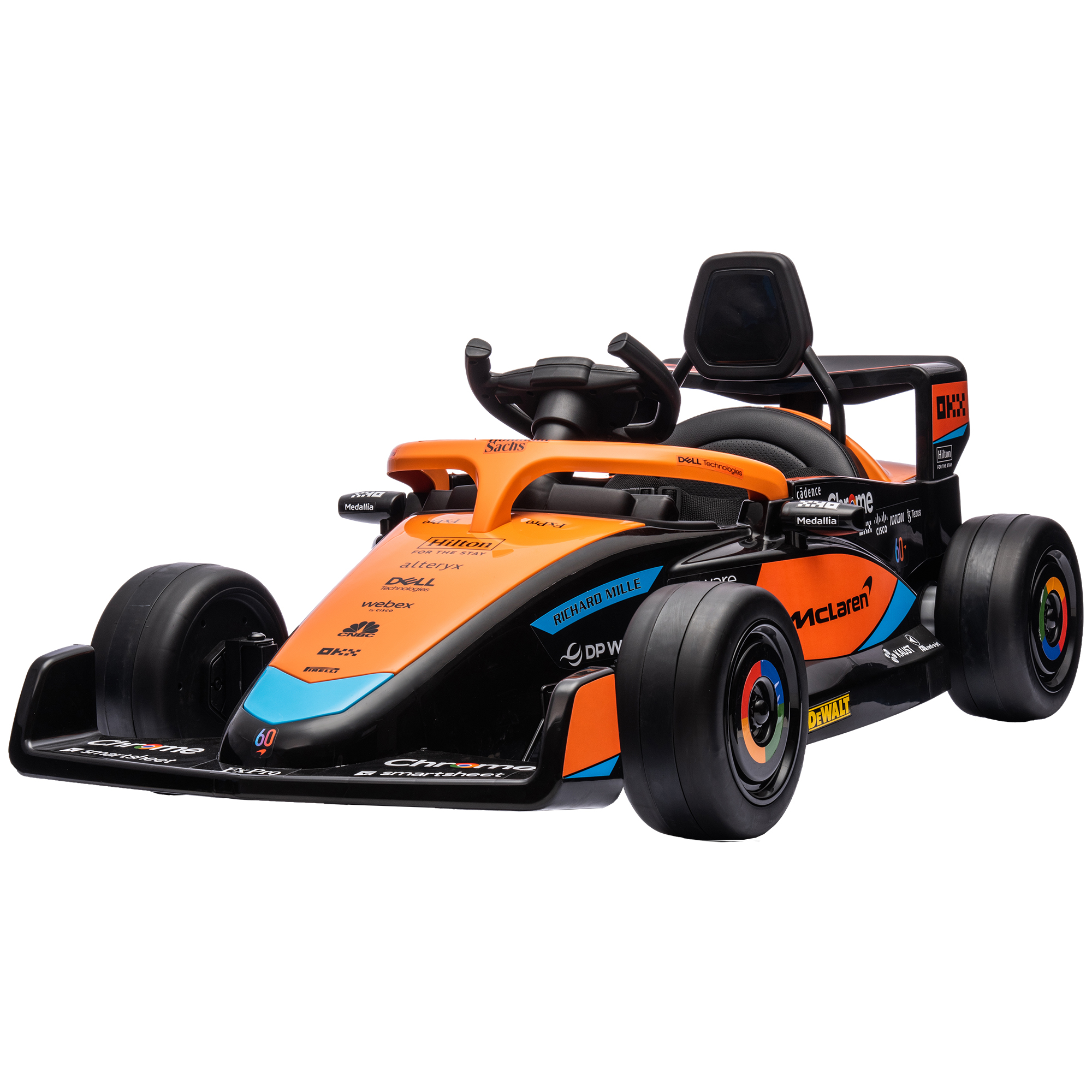 Elektro-Kinderauto, McLaren Formel-1, inkl. Fernsteuerung, Musik, für 3-5 Jahre, Orange