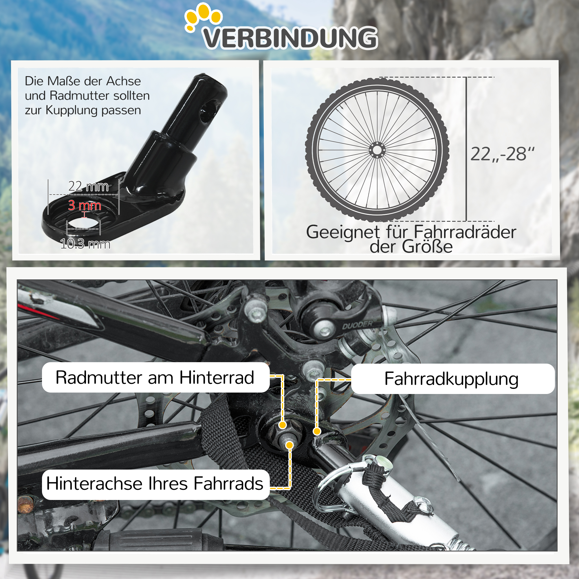 Hundeanhänger bis 20kg Netzfenster aufrollbare Abdeckung Universalkupplung Stahlrahmen gelb 140 x 71 x 83 cm