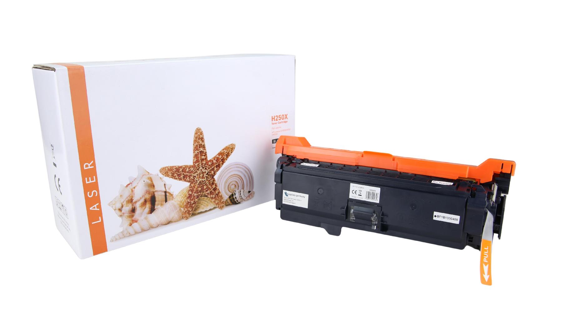 CE250X alternativ Toner black für HP / CE250X / 504X / 10.500 Seiten
