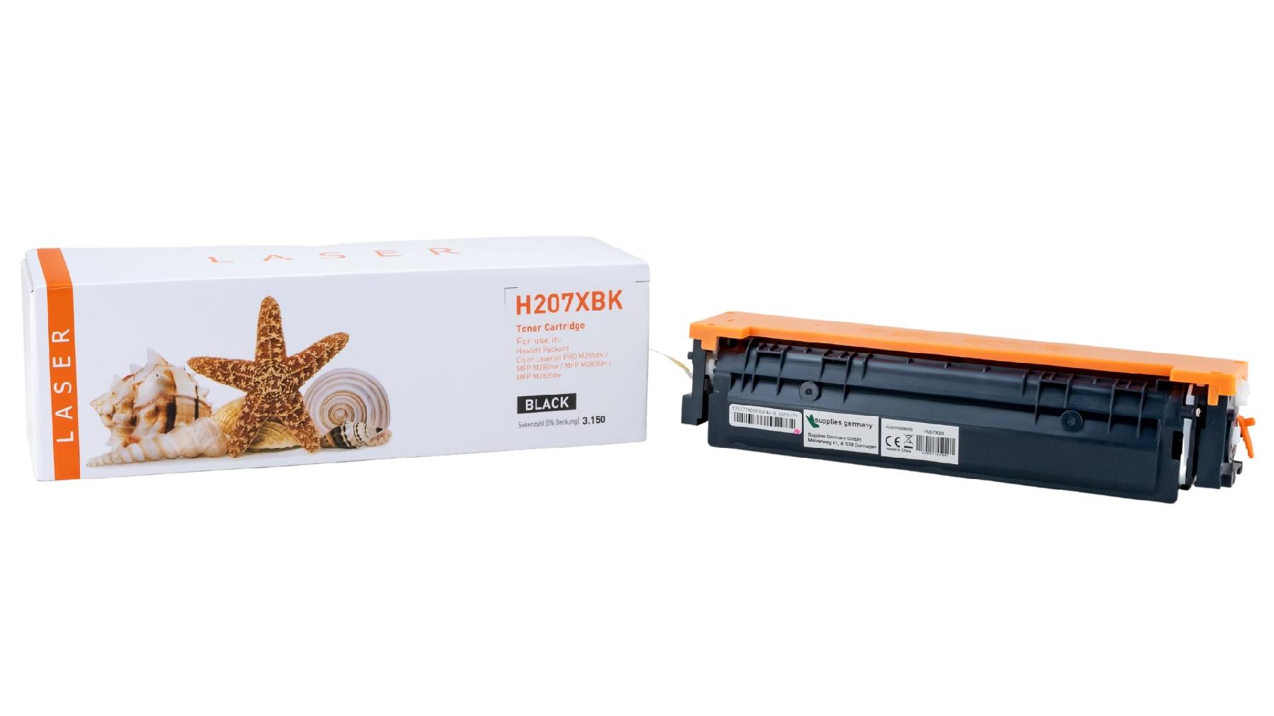 207Xschwarz alternativ Toner schwarz für HP / W2210X / 3.150 Seiten 207Xschwarz alternativ Toner schwarz für HP / W2210X / 3.150 Seiten
