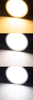 LED Deckenleuchte "Santano 23 CCT" / Ø 23cm, 18W, CCT 3000/4000/6000k