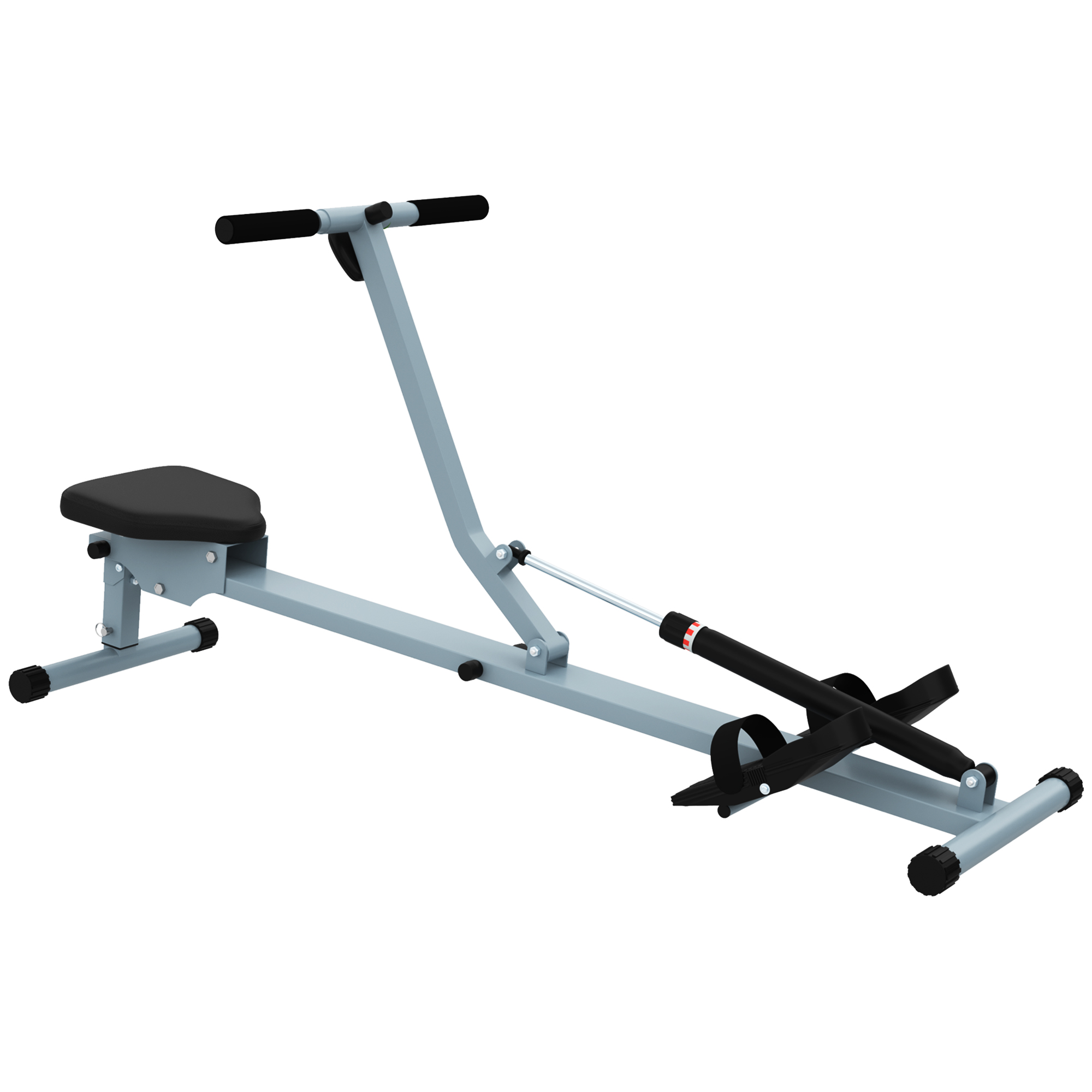 Rudergerät für Zuhause, Hydraulisches Fitness-Rudergerät mit LCD-Display, 12 Widerstandsstufen, Rudermaschine belastbar bis 100kg Fitnessgerät Trainingsgerät für das Ganzkörpertraining