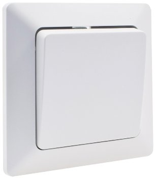 MILOS Wechsel-Schalter, UP, weiß matt, 250V~/ 10A, inkl. Rahmen, Steckanschluss
