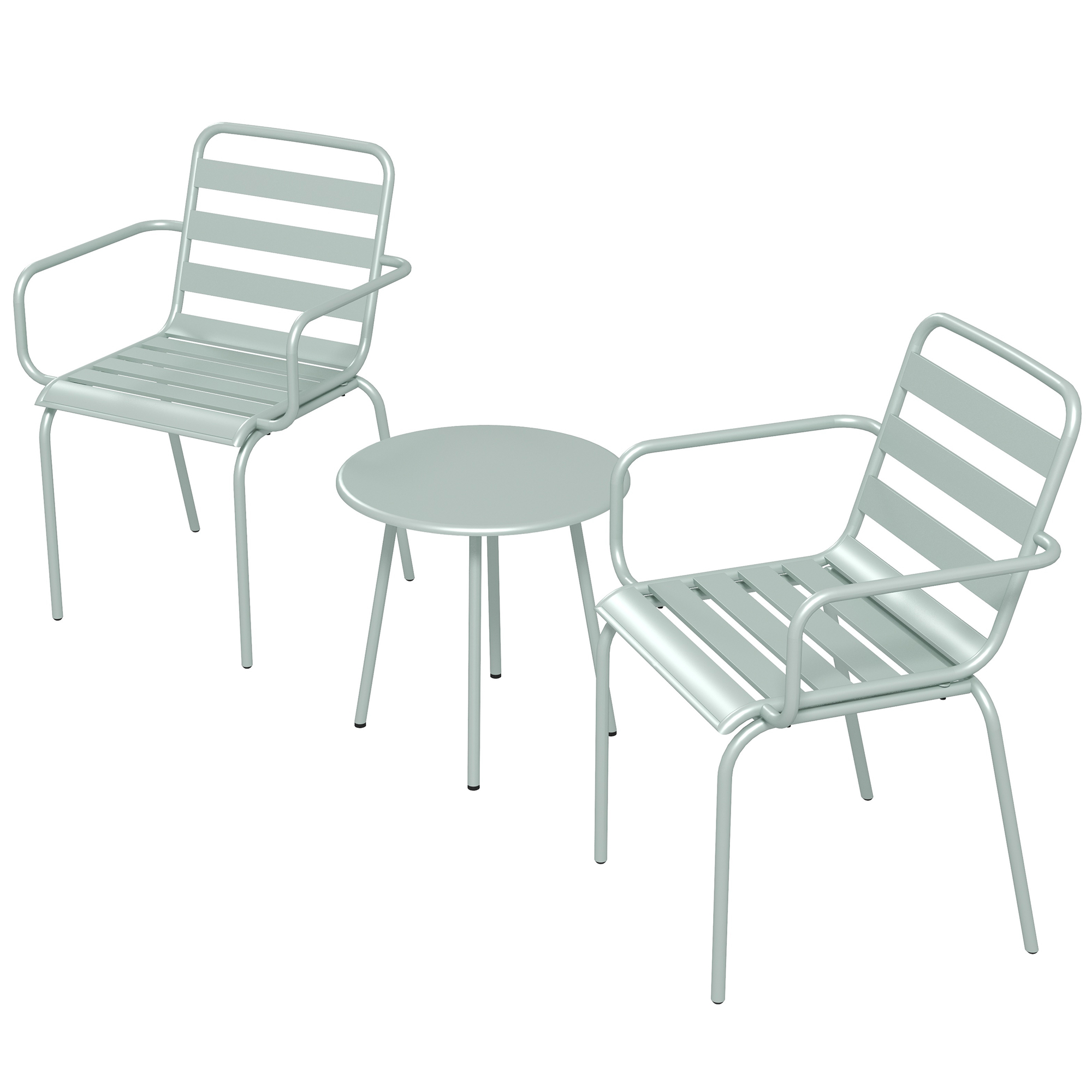3teiliges Bistro-Set Balkonbistro-Set 2er-Bistroset, klappbar, modernes Design, 51 x 58 x 78 cm, Grün