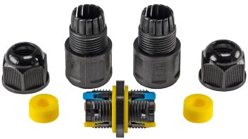 Kabelverbinder 3-polig, IP68, 450V/24A / Klemmanschluss, für Kabel Ø 6-11mm
