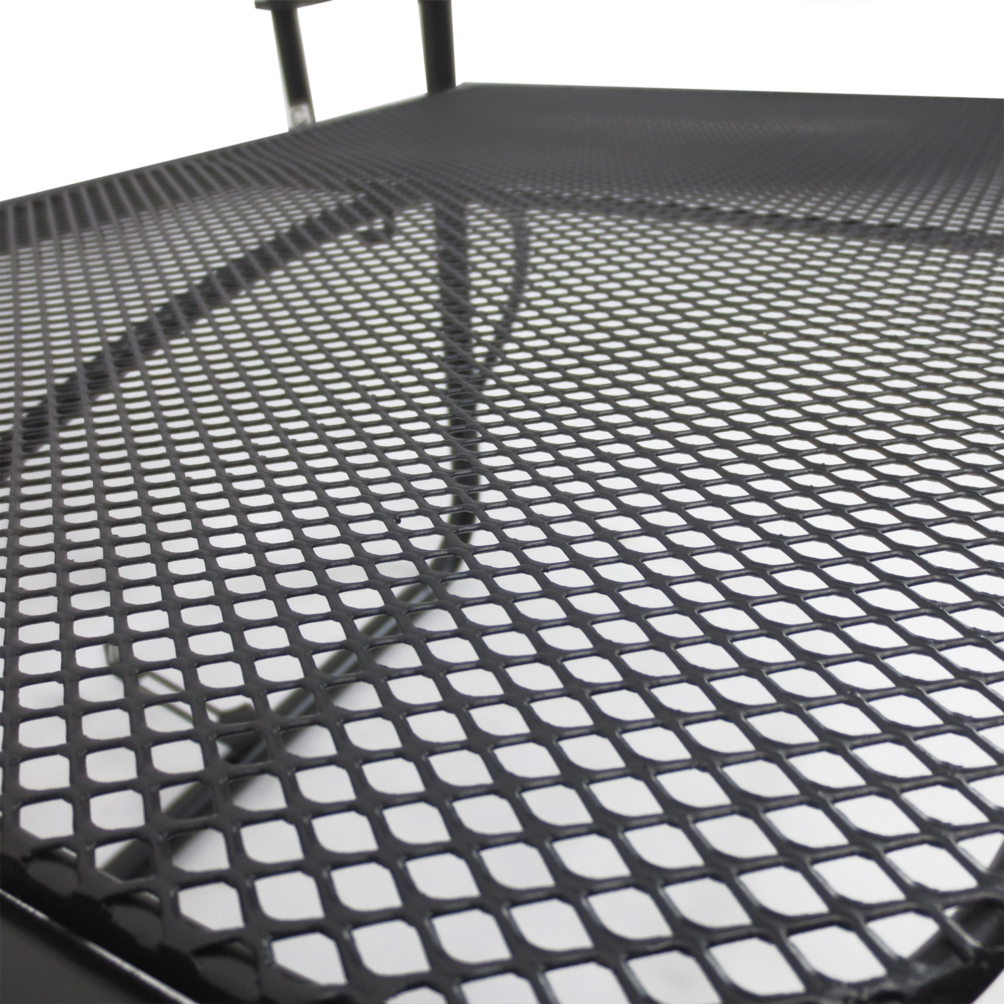 Balkonhängetisch Gartentisch höhenverstellbar viereckig Terrasse Metall Schwarz L60 x B56,5 x H45 cm