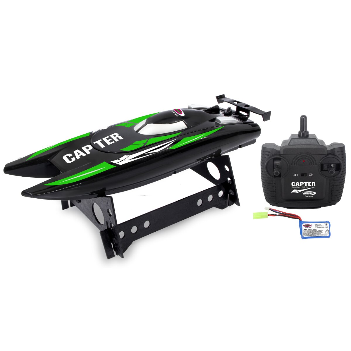 Capter Speedboot schwarz/grün Li-Ion 7,4V 2,4GHz Capter Speedboot schwarz/grün Li-Ion 7,4V 2,4GHz