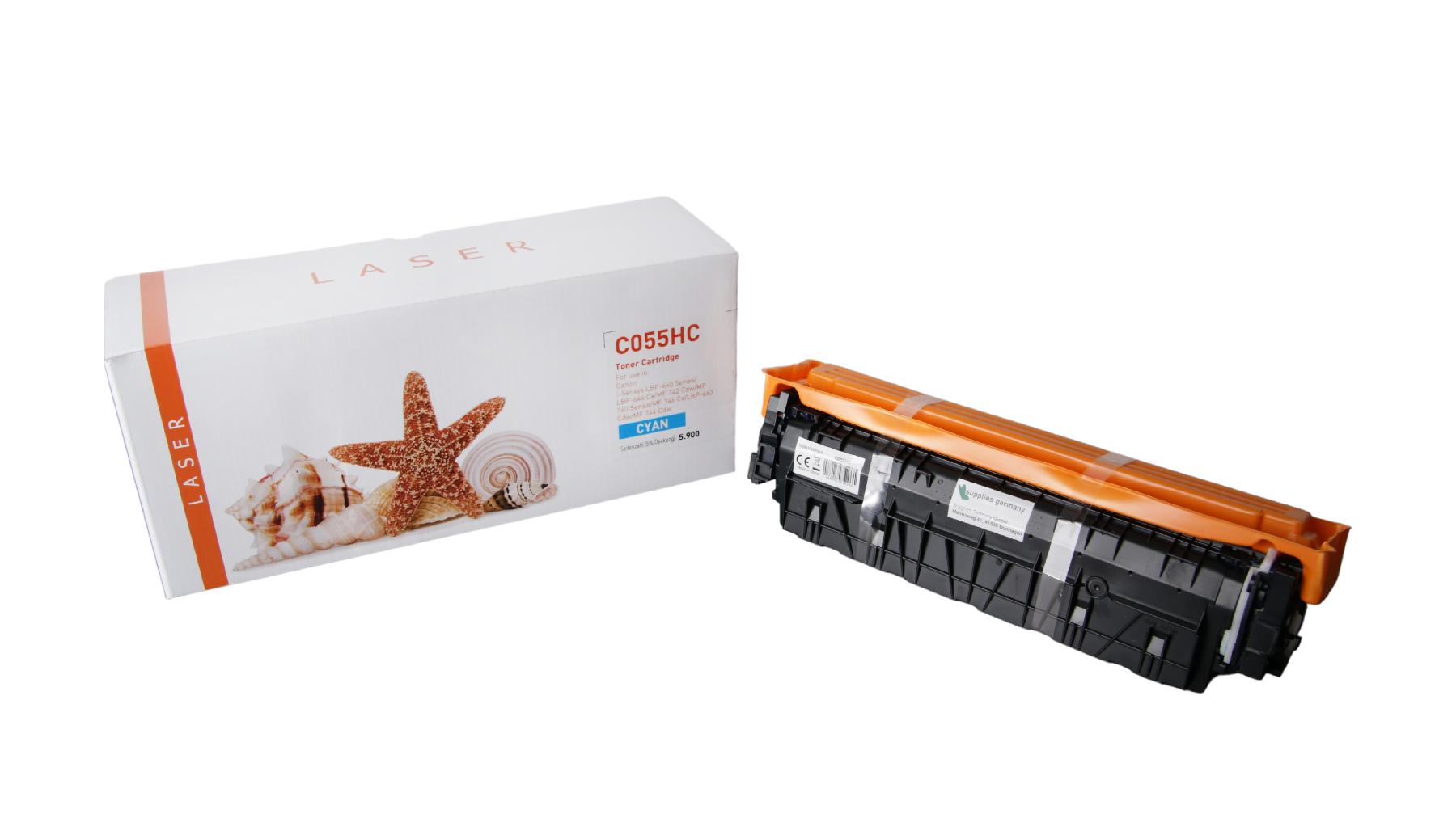 055HC alternativ Toner cyan für Canon / 3019C002 / 5.900 Seiten