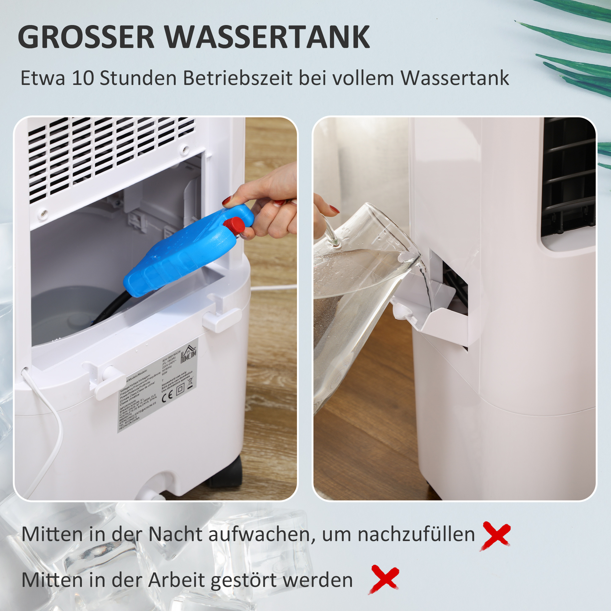 Klimaanlage, Luftkühler, 3 Modi, Timer-Funktion, rollbar, Kunststoff, Weiß