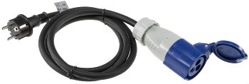 CEE auf Schutzkontakt-Stecker 1,5m - 230V, Adapter für Wohnwagen, Camping CEE auf Schutzkontakt-Stecker 1,5m - 230V, Adapter für Wohnwagen, Camping