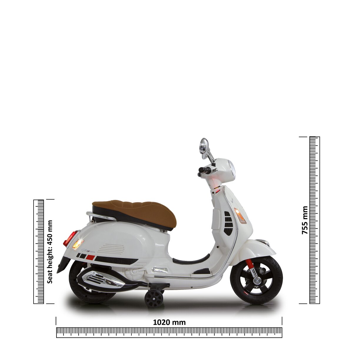 Kinderfahrzeug Vespa GTS 125 weiss Li-Power 12.6