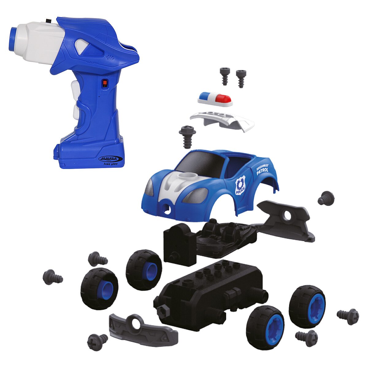 Polizeiauto First RC Kit 22teilig mit Akkuschrauber