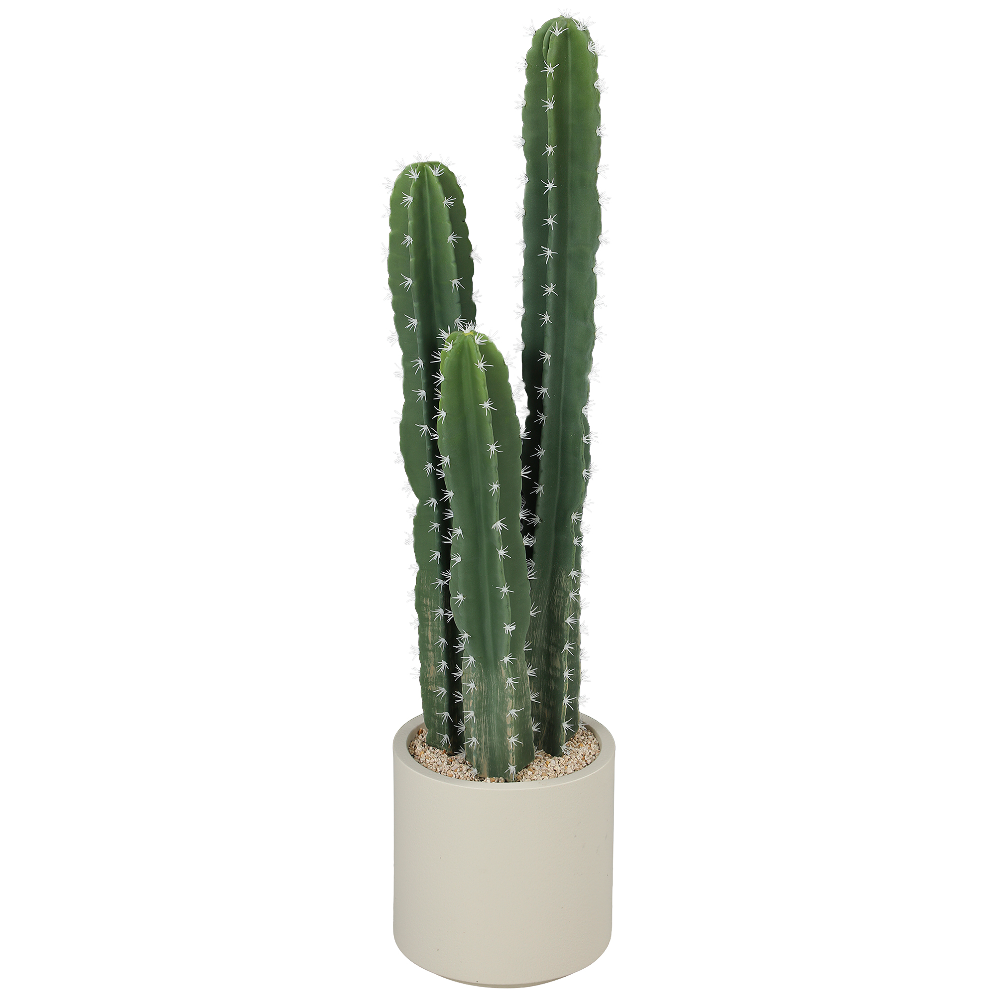 Kunstpflanze Kaktus Pflanzen groß 95 cm mit Topf wie echt für Zuhause, Büro, Grün