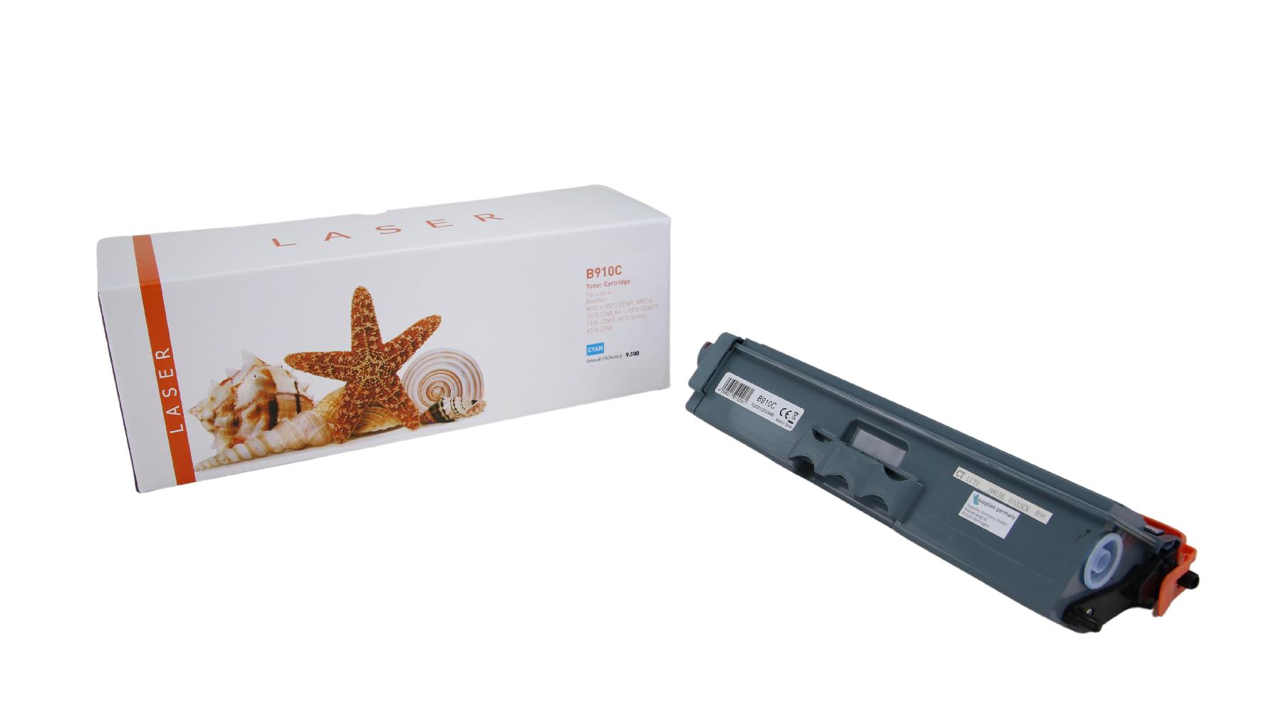TN910C alternativ Toner Cyan für Brother / TN910C / 9.000 Seiten
