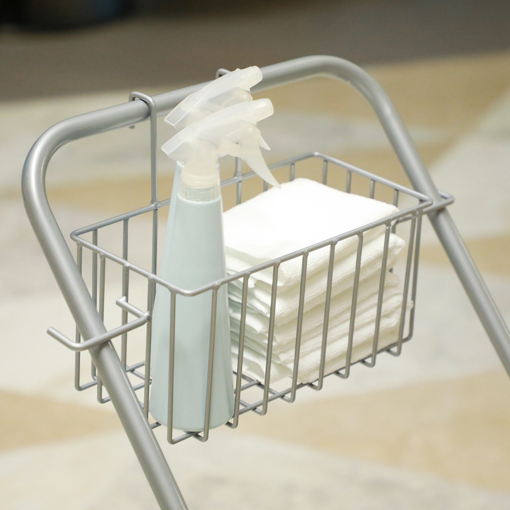 Reinigungswagen, Moppwagen, 25 L Fassungsvermögen, 4 Räder, Kunststoff, Gelb