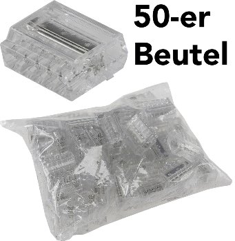 Steckbare Dosenklemmen, 50er Pack - 1-polig, 5 Klemmstellen, 1-2,5mm² Steckbare Dosenklemmen, 50er Pack - 1-polig, 5 Klemmstellen, 1-2,5mm²