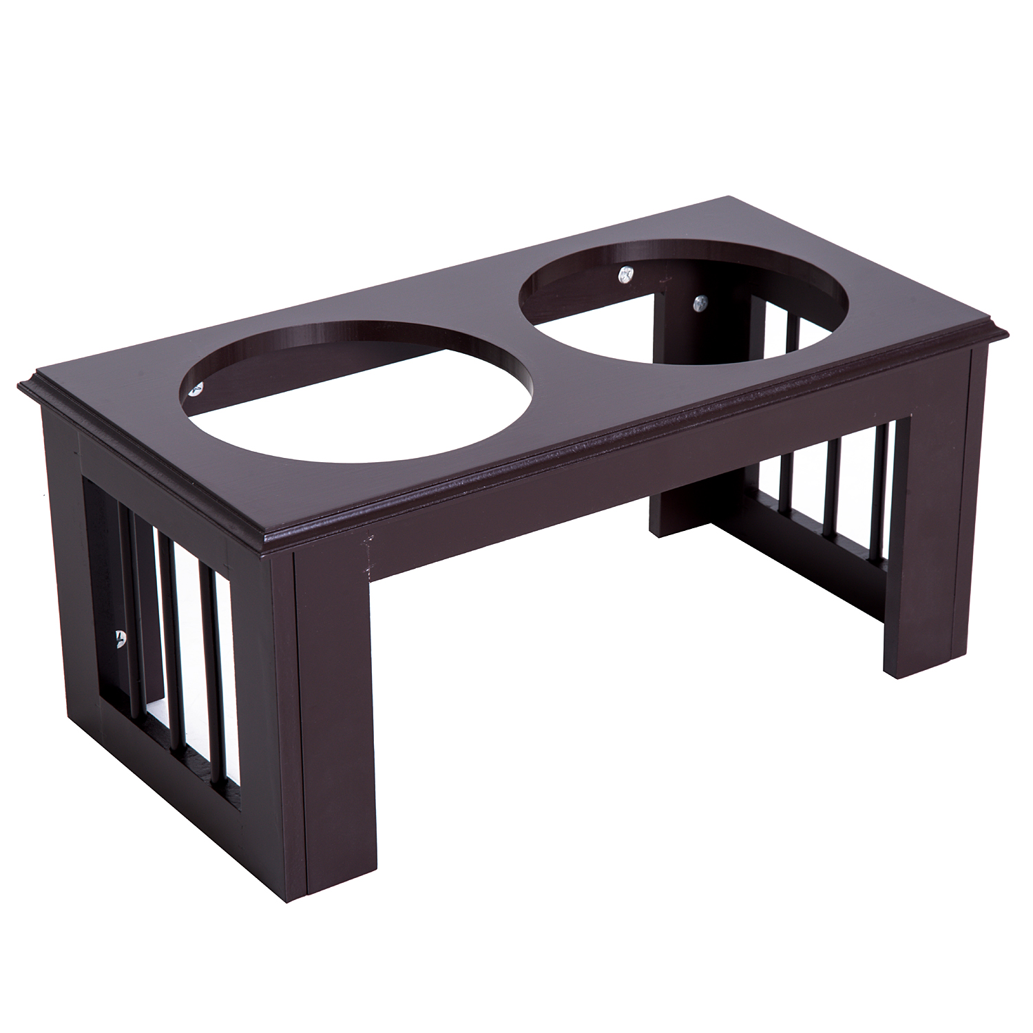 Hunde-Futterstation, rutschfest, 58,4 x 30,5 x 25,4cm, Grau, 2L pro Napf