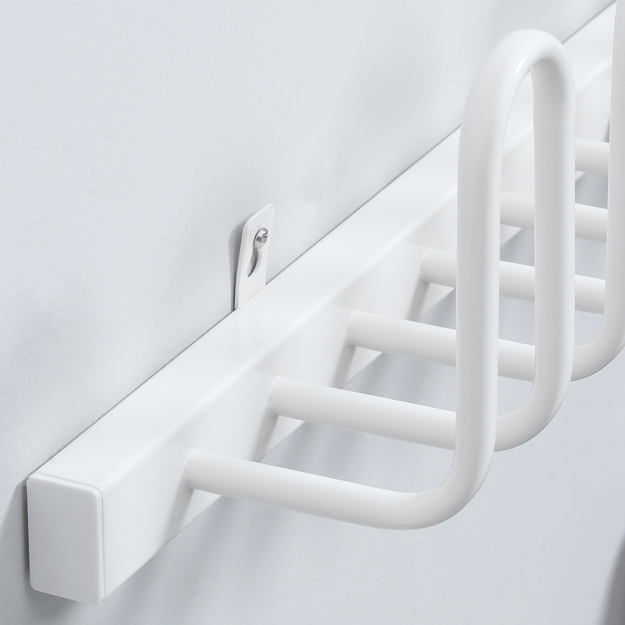 Schuhtrockner, elektrisch, Temperatur bis 55° C, Wandmontage, Stahl, weiß, 76 x 13 x 17cm