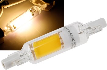 LED Strahler R7s "Glas RS78" - 360°, 480lm, 78mm, 2900k / warmweiß LED Strahler R7s "Glas RS78" - 360°, 480lm, 78mm, 2900k / warmweiß