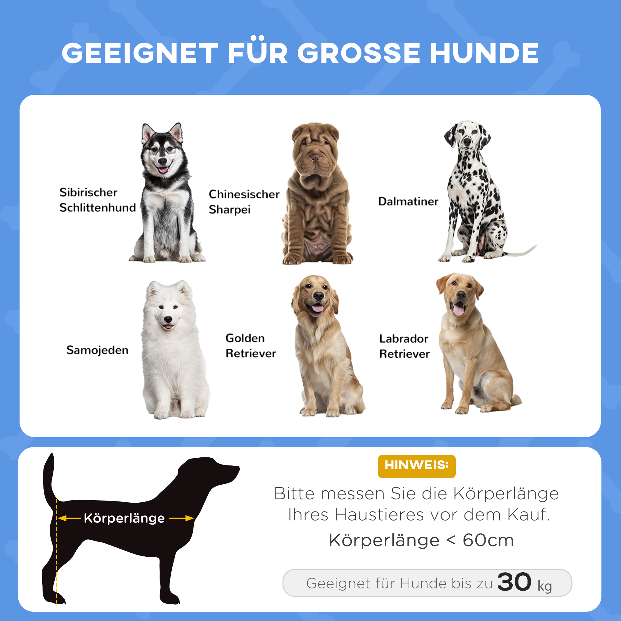 Hundebett mit Baldachin, Outdoor-Hundebett, klappbar, erhöhter Stand, Blau + Schwarz
