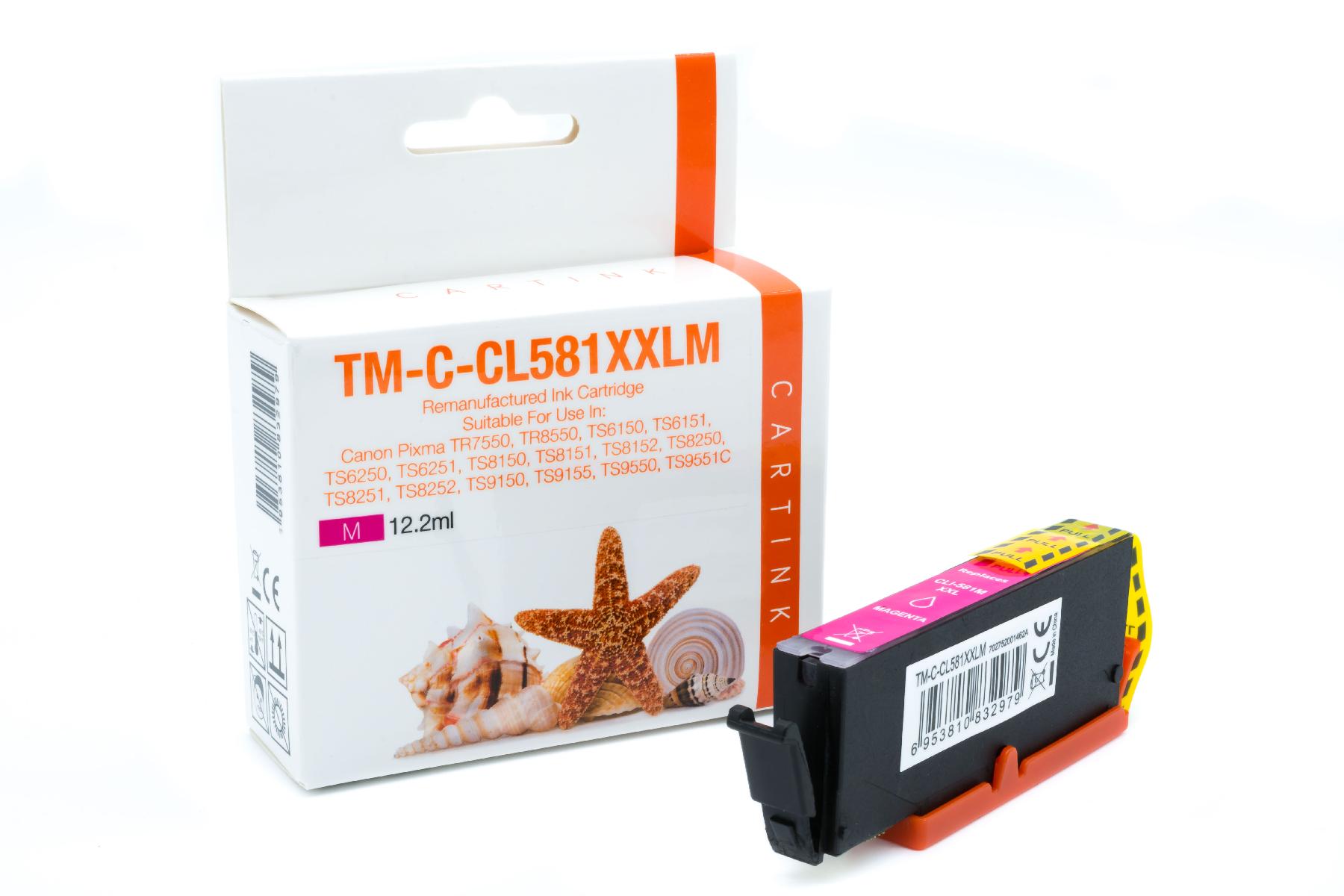 CLI581XXLM alternativ Seestern Tinte magenta für / 1996C001 / 12,2ml