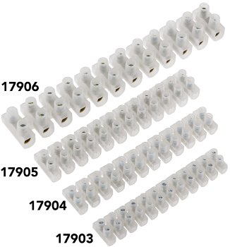 Lüsterklemmen für 10-16mm², 12 Klemmen / Messingeinsatz, transparent