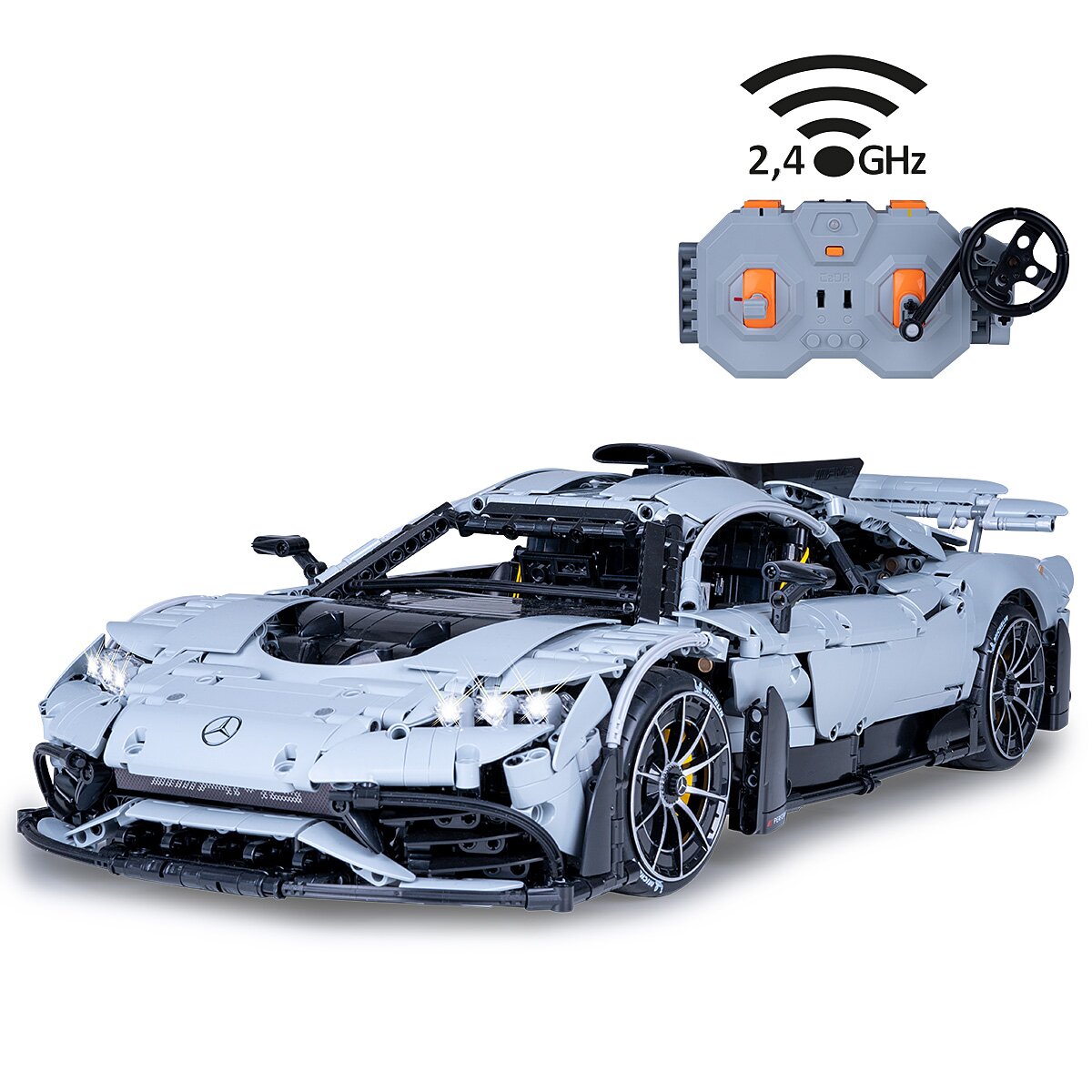 CaDA Set C61503W Mercedes-AMG ONE 1:8 grau 2,4GHz Bricks CaDA Set C61503W Mercedes-AMG ONE 1:8 grau 2,4GHz Bricks