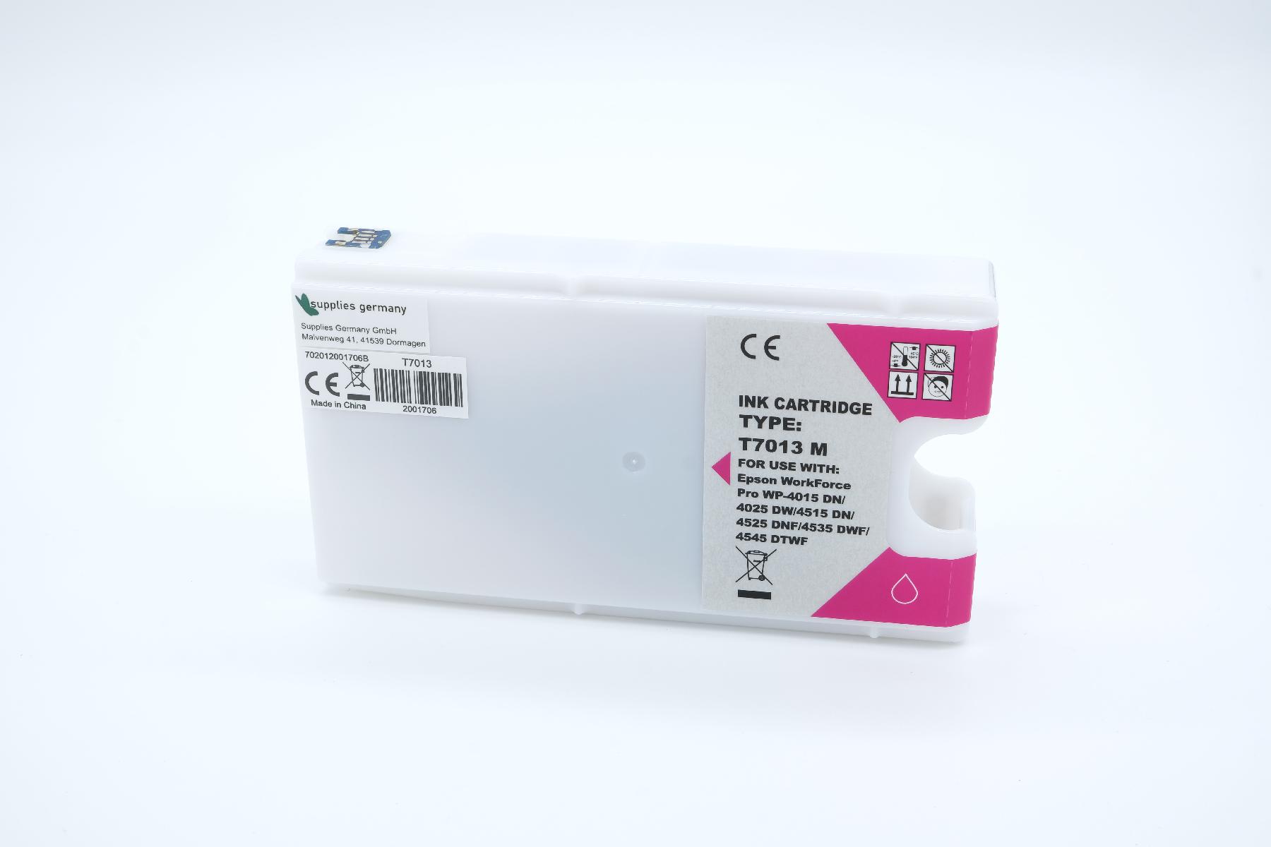 T7013 alternativ Tinte Magenta für Epson / C13T70134010 / 34,2ml