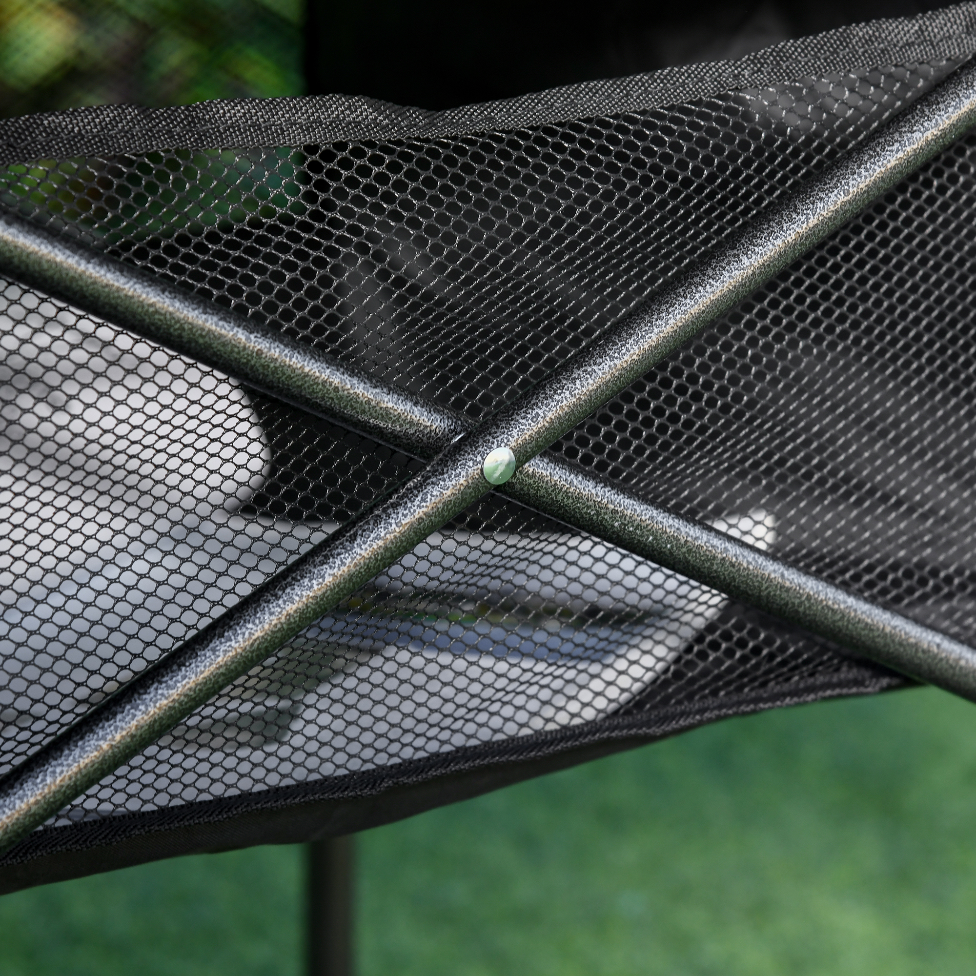 Campingtisch aus Aluminium faltbar Klapptisch Falttisch mit Netztasche tragbarer Picknicktisch für Camping Garten Party Picknick Balkon Schwarz 70 x 70 x 69 cm