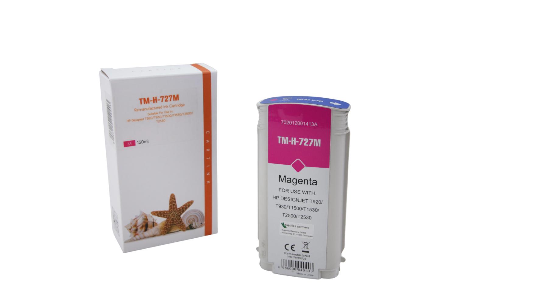 727M Refill Tinte magenta für HP  / B3P20A / 130ml
