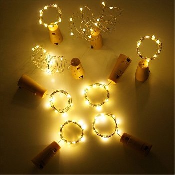 LED Flaschen-Lichterkette "CuteBottle", 20 LEDs, 2m, warmweiß, Batterie, 10x Set