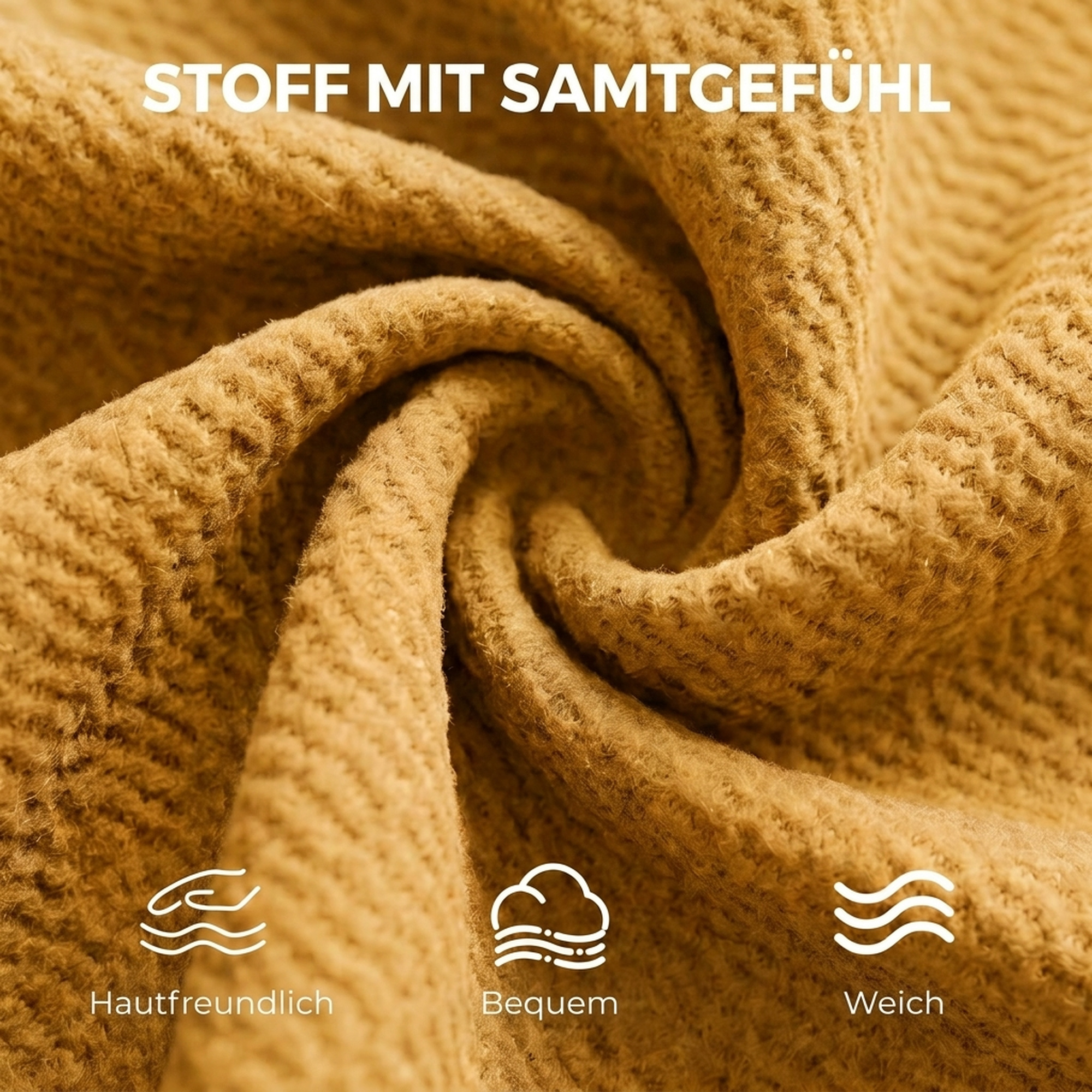 Samtgepolsterter Sessel, Übergroßer Akzentstuhl mit Holzbeinen, Lesesessel für Wohn- und Schlafzimmer, Gelb