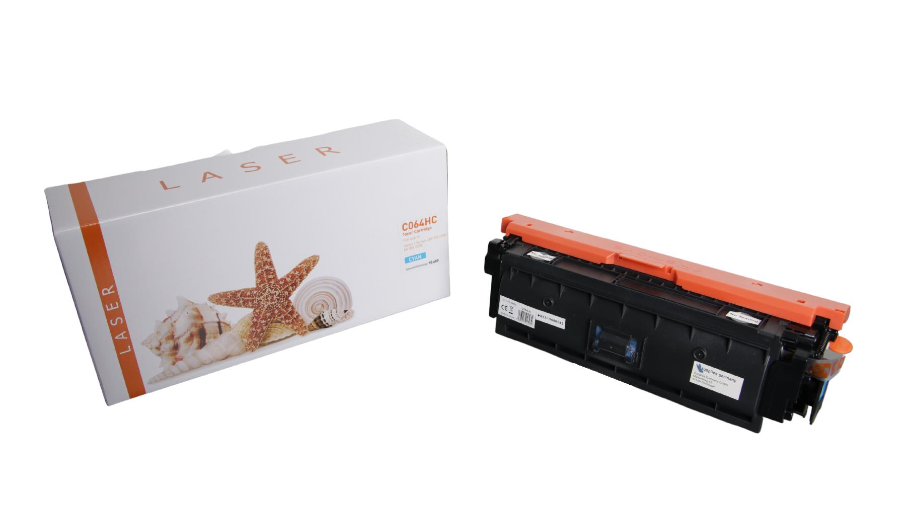 064HC ohne Chip alternativ Toner Cyan für Canon / 4936C001 / 10.400 Seiten