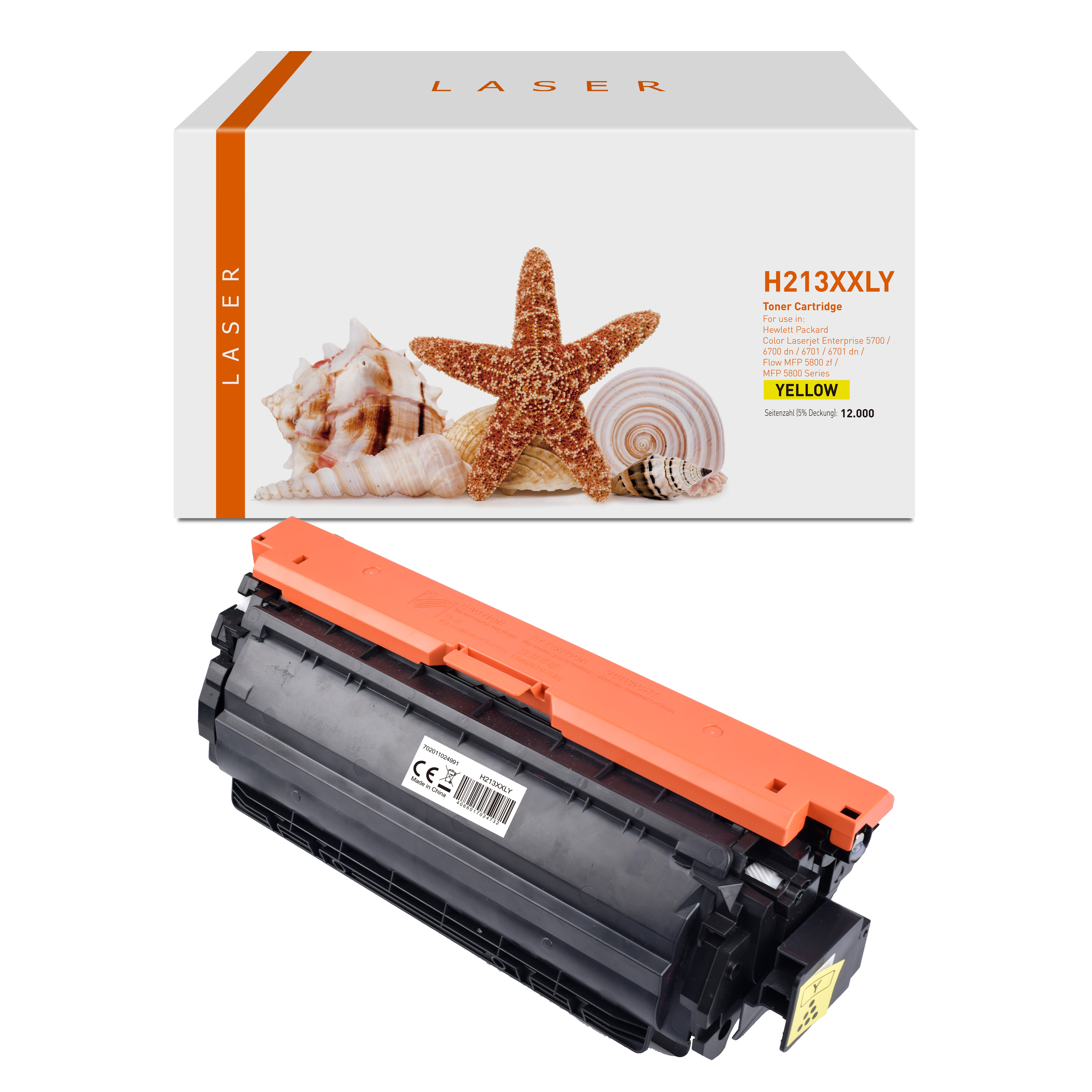 213XXLY alternativ Toner yellow für HP / W2132Y / 12.000 Seiten