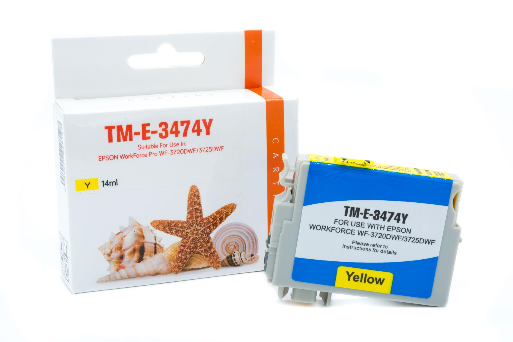T3474 alternativ Seestern Tinte yellow für Epso / C13T34744010 / 14