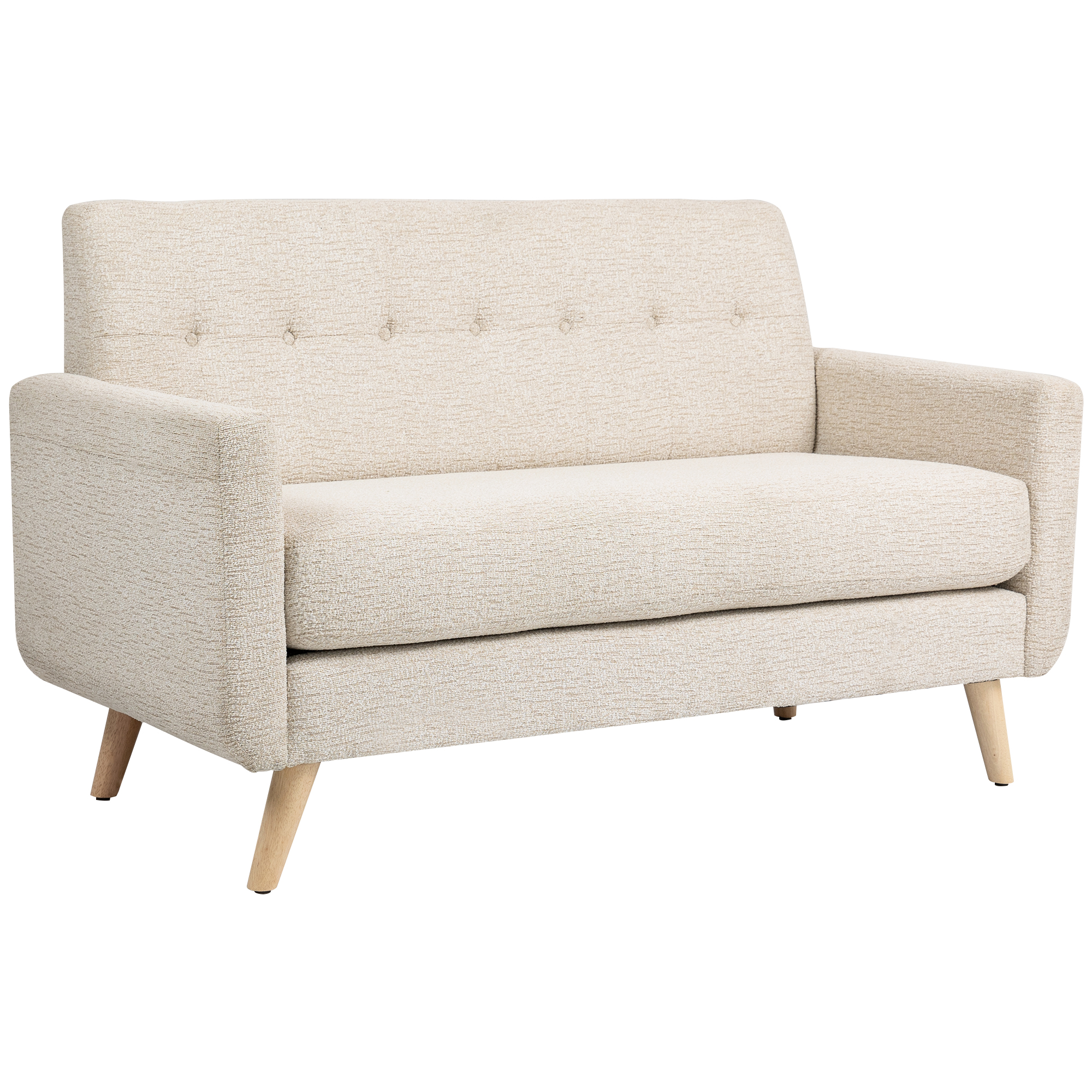 Zweisitzer-Sofa, komfortabel, 134x71x82 cm, Beige